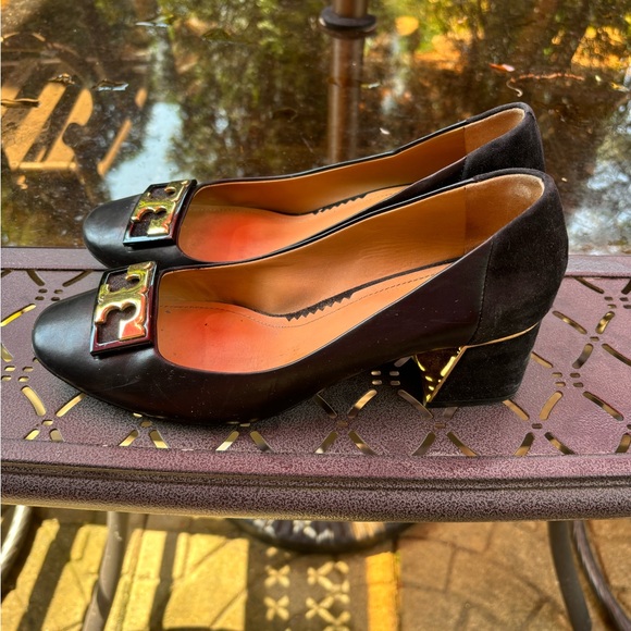 Tory Burch Reva black leather Heels - Picture 3 of 9